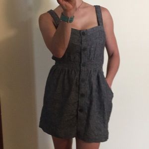 cute gray chambray sundress, nwt